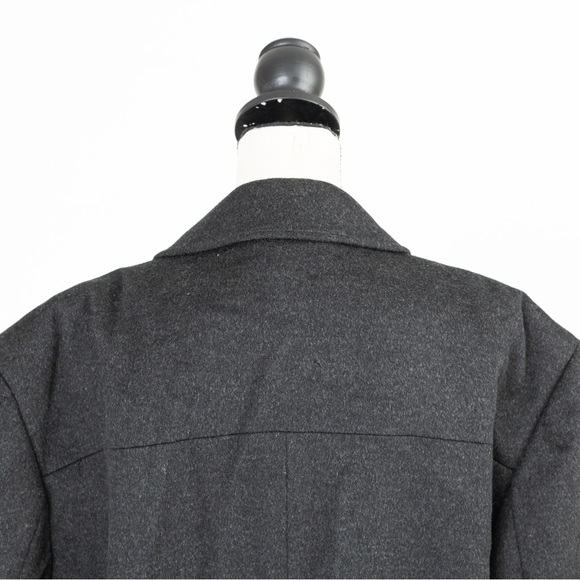 Luxury hand tailored cashmere lamb’s wool blend charcoal coat 44R Norman Wells - Picture 7 of 15